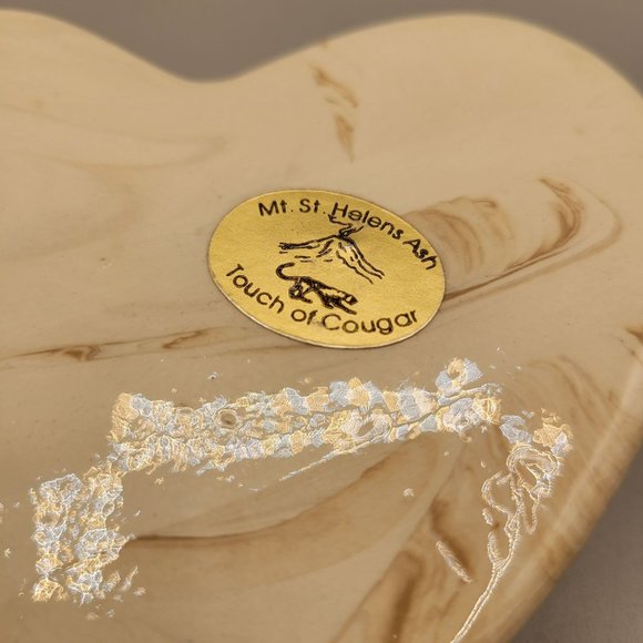 Mt Saint Helens Ashware Potpourri Heart Shaped Dish Volcanic Ash Ceramic - Picture 10 of 10